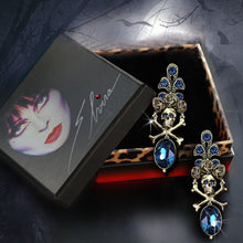 Load image into Gallery viewer, Elvira&#39;s Skull and Roses Earrings EL_E1517 - Sweet Romance Wholesale