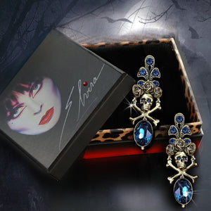 Elvira's Skull and Roses Earrings EL_E1517 - Sweet Romance Wholesale