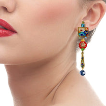 Load image into Gallery viewer, Millefiori Glass Tango Earrings E470 - Sweet Romance Wholesale