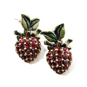 Sweet Strawberries Statement Earrings E539 - Sweet Romance Wholesale