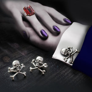 Elvira's Limited Edition Skull Cufflinks - Sweet Romance Wholesale