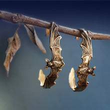 Load image into Gallery viewer, Elvira&#39;s Bat Hoop Earrings - Sweet Romance Wholesale