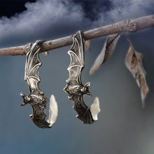 Load image into Gallery viewer, Elvira&#39;s Bat Hoop Earrings - Sweet Romance Wholesale