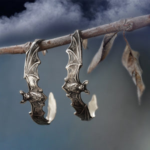 Elvira's Bat Hoop Earrings - Sweet Romance Wholesale
