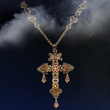 Load image into Gallery viewer, Elvira&#39;s Gothic Jewel Cross Necklace - Sweet Romance Wholesale