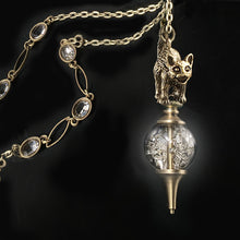 Load image into Gallery viewer, Elvira&#39;s Cat on a Crystal Ball Necklace EL_N117 - Sweet Romance Wholesale