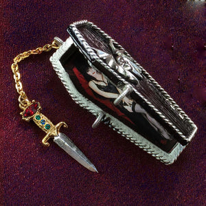 Elvira's Coffin Stash Box Locket Necklace EL_BX100 - Sweet Romance Wholesale