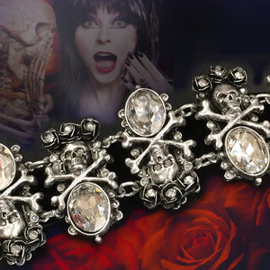 Elvira's Skulls and Roses Bracelet EL_BR618 - Sweet Romance Wholesale