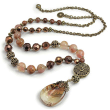 Load image into Gallery viewer, Long Gemstone Bead Pendant Necklace - Sweet Romance Wholesale