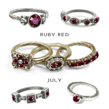 Load image into Gallery viewer, Stackable July Birthstone Ring - Ruby Red - Sweet Romance Wholesale