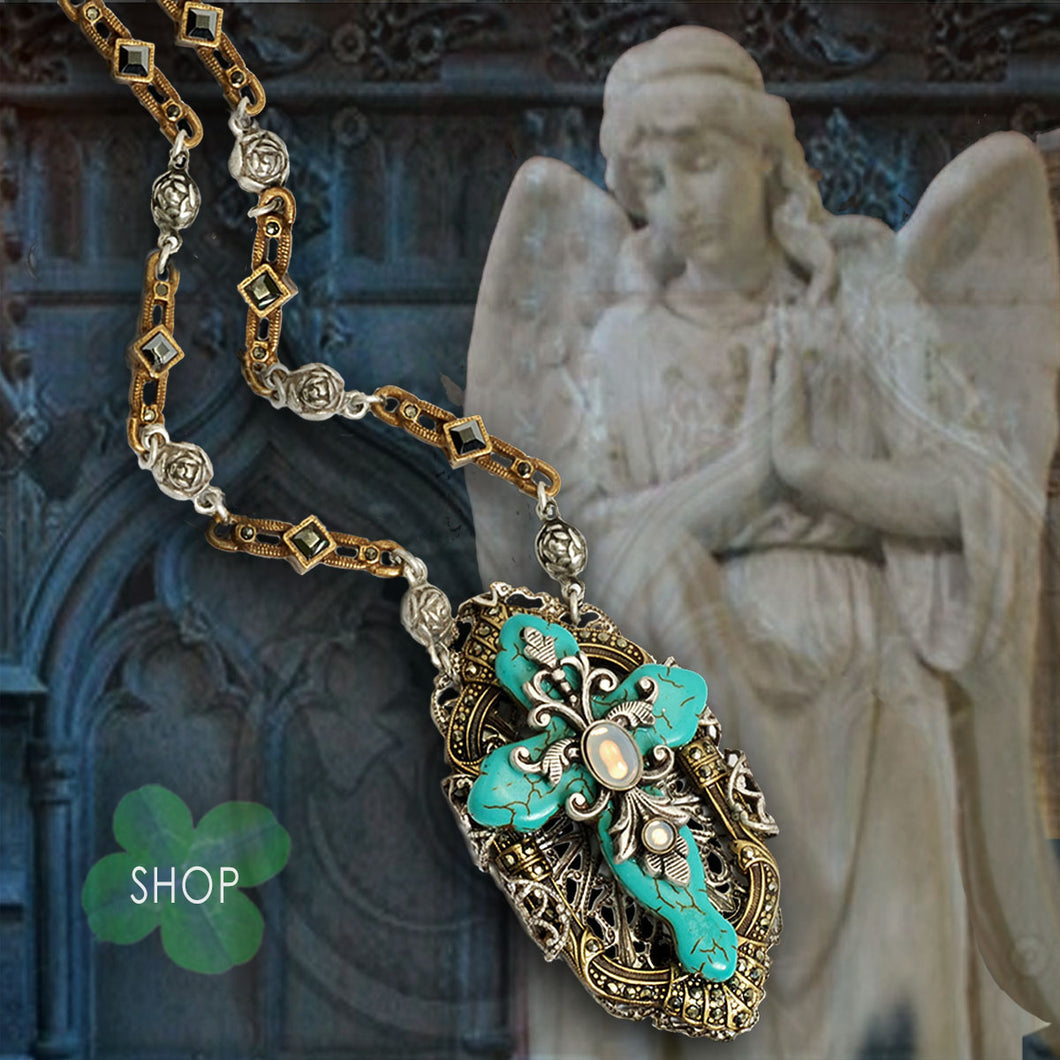 Cross of the Angels Necklace N1005 - Sweet Romance Wholesale