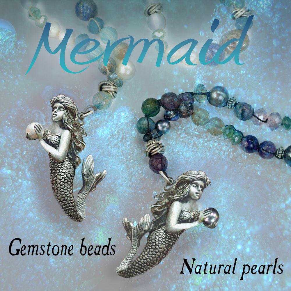 Mermaid Beaded Ocean Necklace N1362 - Sweet Romance Wholesale