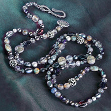 Load image into Gallery viewer, Long Purple Gemstone Beaded Necklace N1374-PA - Sweet Romance Wholesale