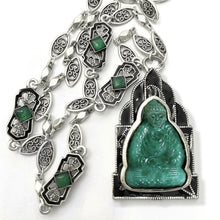 Load image into Gallery viewer, Jade Glass Vintage Buddha Necklace - Sweet Romance Wholesale