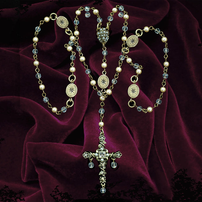 Our Lady of Miracles Rosary Necklace N1608 - Sweet Romance Wholesale