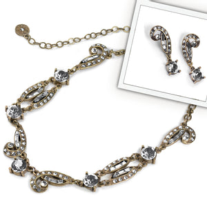 Art Deco Crystal Jewelry Set N1616 E1102 - Sweet Romance Wholesale