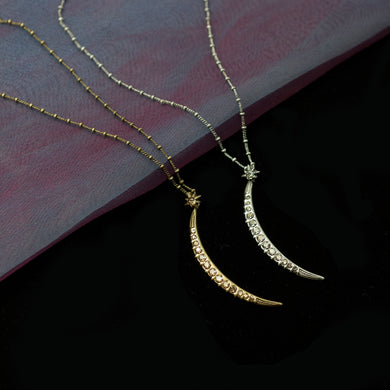 Half Moon Pendant Necklace N1627 - Sweet Romance Wholesale