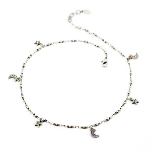 Star & Moon Charm Necklace N1629 - Sweet Romance Wholesale