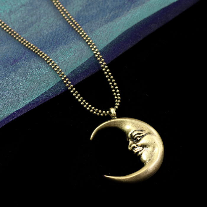 Man in a crescent Moon Necklace N1638 - Sweet Romance Wholesale