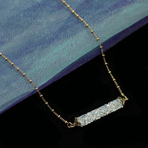 Crystal Rock Bar Necklace N1639 - Sweet Romance Wholesale