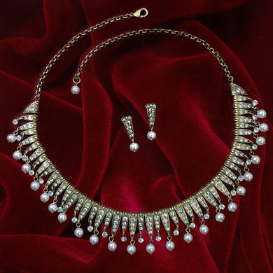 Vintage Art Deco Statement Necklace & Earrings Set - Sweet Romance Wholesale