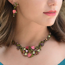 Load image into Gallery viewer, Satin Glass Leaves Earrings and Necklace N671|E1203 - Sweet Romance Wholesale