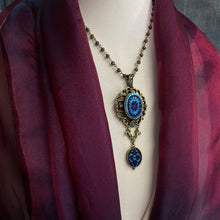 Load image into Gallery viewer, Peacock Vintage Glass Necklace and Earrings N823 E1038 - Sweet Romance Wholesale