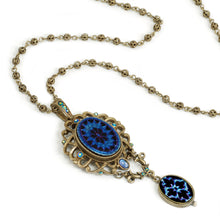 Load image into Gallery viewer, Peacock Vintage Glass Necklace N823 - Sweet Romance Wholesale