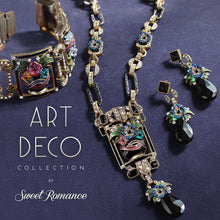 Load image into Gallery viewer, Art Deco Enamel Flower Vase Necklace - Sweet Romance Wholesale