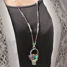 Load image into Gallery viewer, Flower Basket Necklace by Sweet Romance N966 - Sweet Romance Wholesale