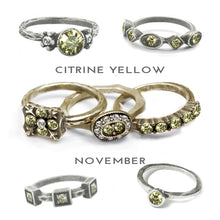 Load image into Gallery viewer, Stackable November Birthstone Ring - Citrine Yellow - Sweet Romance Wholesale