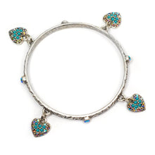 Load image into Gallery viewer, Rainbow Hearts Bangle Bracelet OL_BR305 - Sweet Romance Wholesale