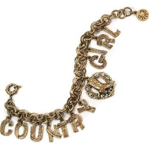 Country Girl Letter Charm Bracelet OL_BR327 - Sweet Romance Wholesale