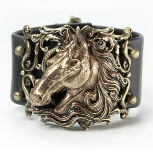 Stallion Leather Bracelet OL_BR361 - Sweet Romance Wholesale