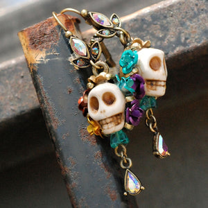 Day of the Dead Halloween Skull Earrings E241 - Sweet Romance Wholesale