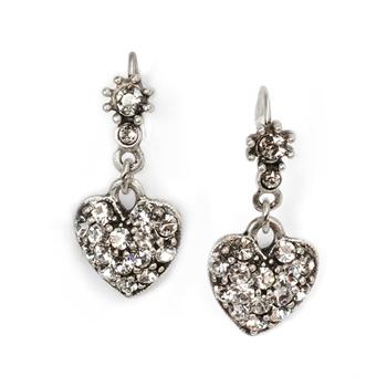 Crystal Hearts Earrings OL_E337 - Sweet Romance Wholesale