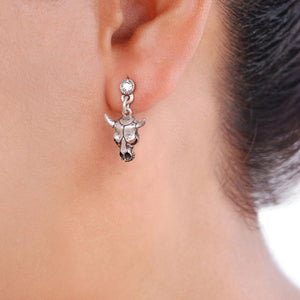 Steer Skull Earrings OL_E345 - Sweet Romance Wholesale
