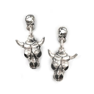 Steer Skull Earrings OL_E345 - Sweet Romance Wholesale
