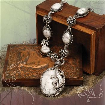 Southwest Desert Lizard Gemstone Necklace OL_N245 - Sweet Romance Wholesale