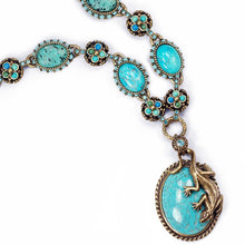 Load image into Gallery viewer, Southwest Desert Lizard Gemstone Necklace OL_N245 - Sweet Romance Wholesale