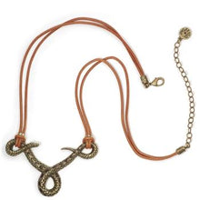 Load image into Gallery viewer, Rattlesnake on Leather Necklace OL_N285 - Sweet Romance Wholesale