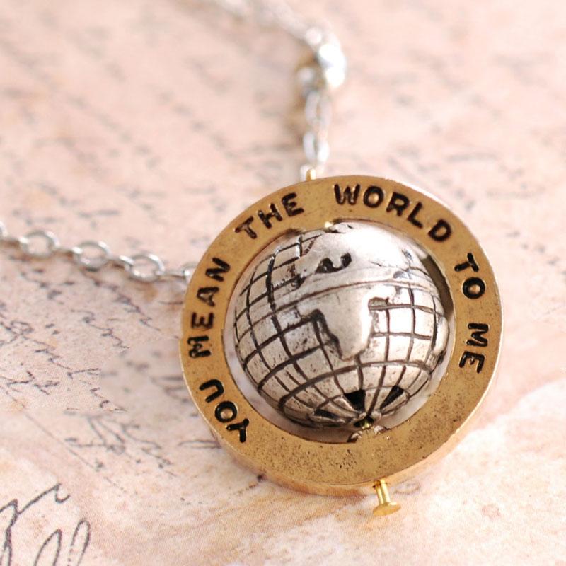 "You mean the world to me" Necklace OL_N315 - Sweet Romance Wholesale