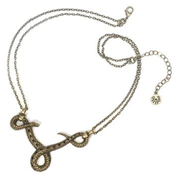 Rattlesnake on Chain Necklace OL_N343 - Sweet Romance Wholesale