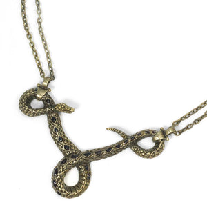 Rattlesnake on Chain Necklace OL_N343 - Sweet Romance Wholesale