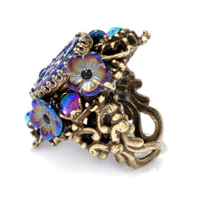 Load image into Gallery viewer, Vintage Peacock Oval Ring - Sweet Romance Wholesale
