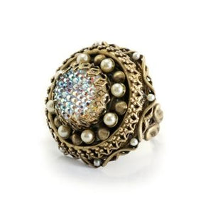 Crystal Medallion Ring OL_R404 - Sweet Romance Wholesale