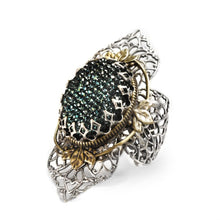 Load image into Gallery viewer, Retro Filigree Crystal Ring R408-LV - Sweet Romance Wholesale