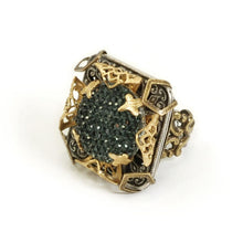 Load image into Gallery viewer, Blue Lava Square Ring OL_R411 - Sweet Romance Wholesale
