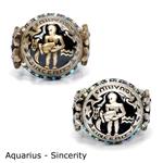 Aquarius Zodiac Rings R426-AQ - Sweet Romance Wholesale