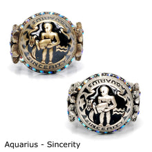 Load image into Gallery viewer, Aquarius Zodiac Rings R426-AQ - Sweet Romance Wholesale